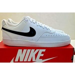 Mens Nike Court Vision Lo White Black Low Top Sneakers Athletic Shoes CD5463-101